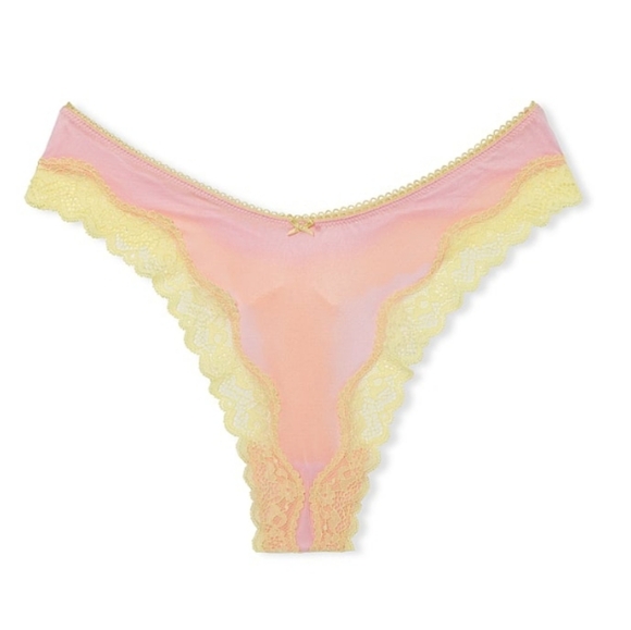 Victoria Secret -Smooth High-Leg Scoop Thong Panty (Pretty Blossom) - Picture 2 of 4